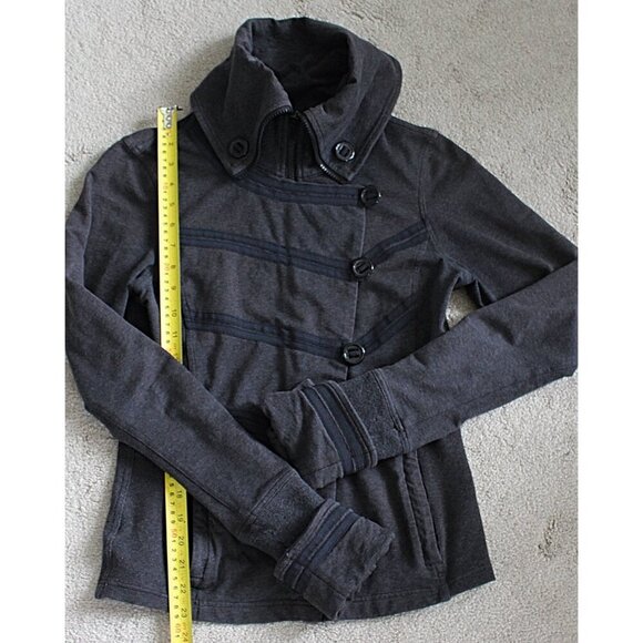 Lululemon - Admiral Jacket in Military Grey, sz 6 - Cotton Fleece, 6 - RARE - Picture 6 of 10